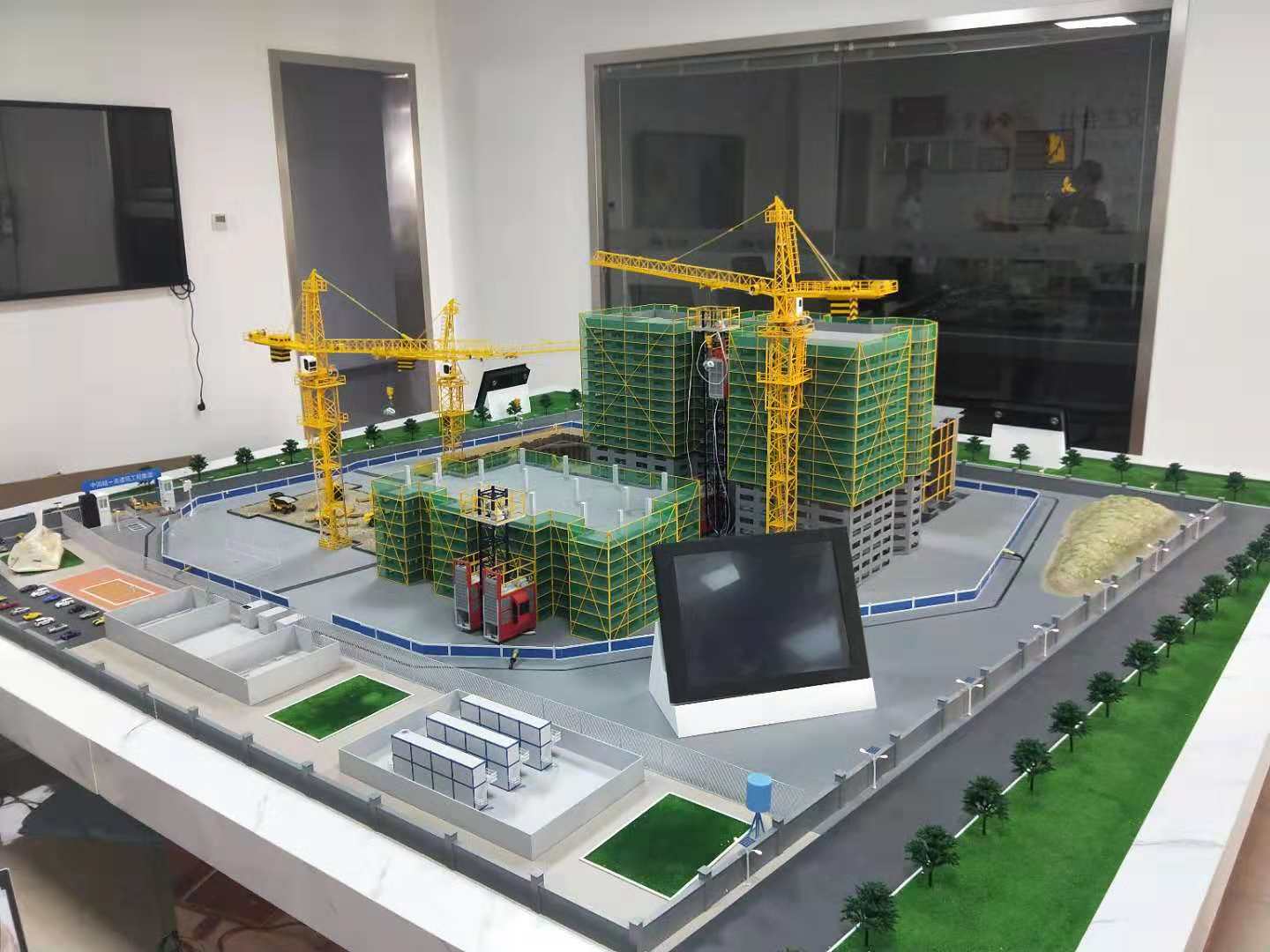 密云区建筑施工场景模型